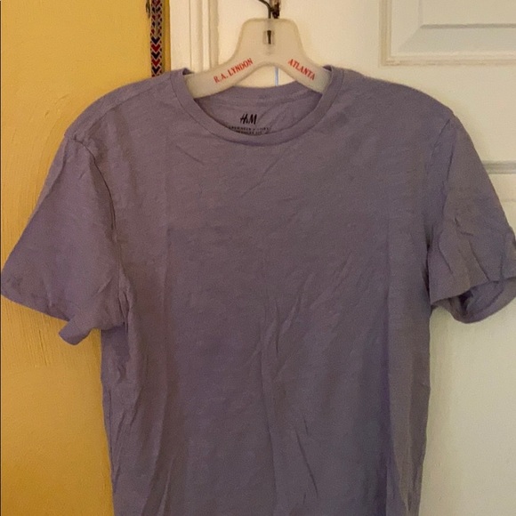 H&M light blue crew neck tshirt regular fit US XS - Picture 1 of 1